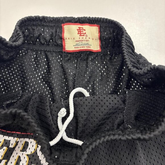 Eric Emanuel EE 76ers Shorts Mens M Philadelphia Black and Red AUTHENTIC - Picture 3 of 8